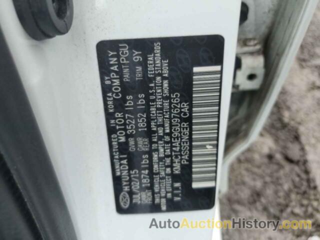 HYUNDAI ACCENT SE, KMHCT4AE9GU976265