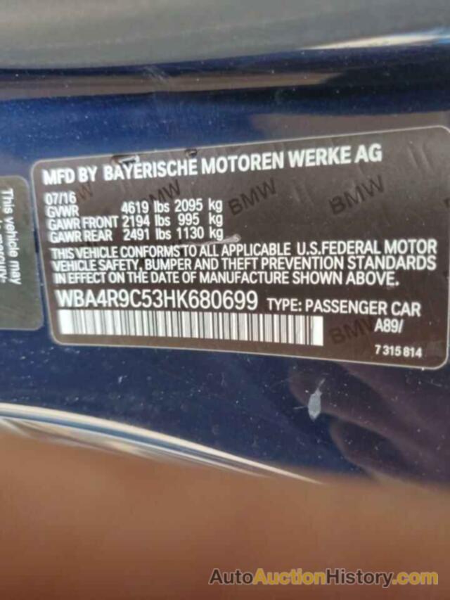 BMW 4 SERIES, WBA4R9C53HK680699