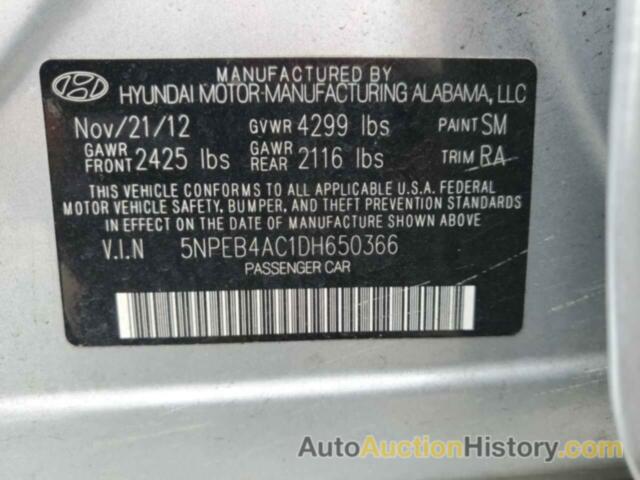 HYUNDAI SONATA GLS, 5NPEB4AC1DH650366