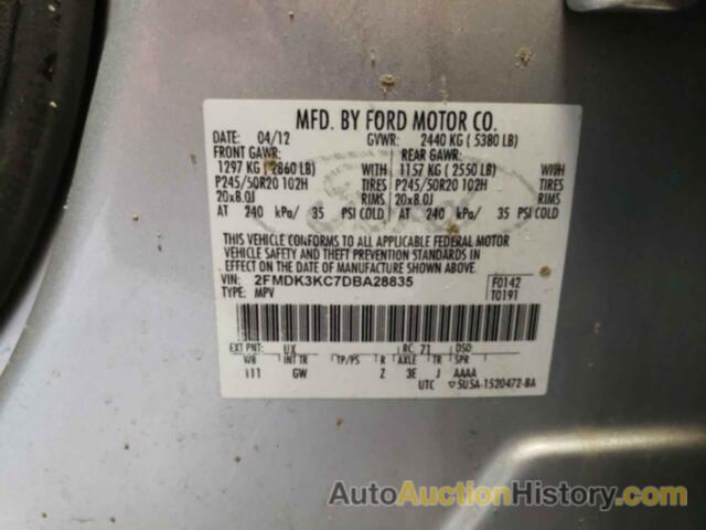 FORD EDGE LIMITED, 2FMDK3KC7DBA28835