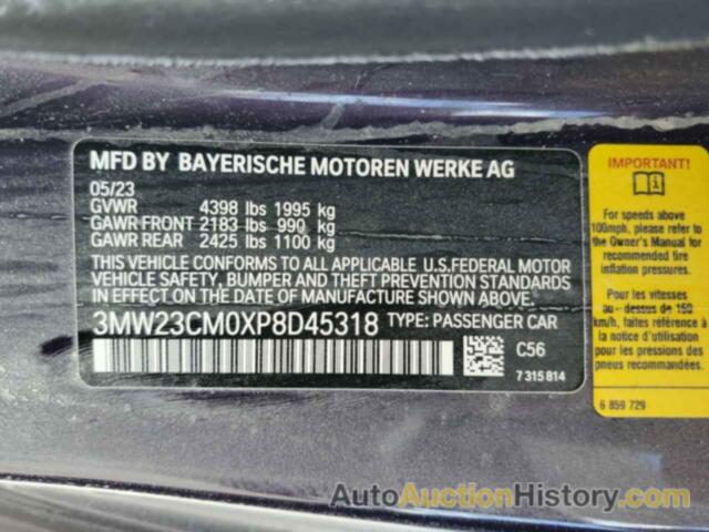 BMW 2 SERIES, 3MW23CM0XP8D45318