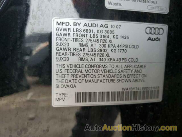 AUDI Q7 3.6 QUATTRO PREMIUM, WA1BY74L68D031685