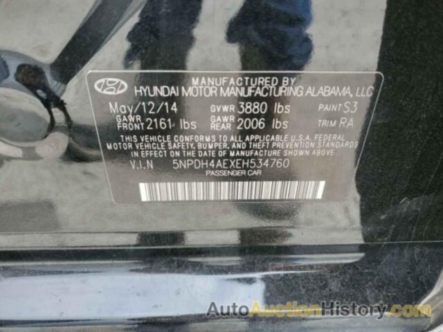 HYUNDAI ELANTRA SE, 5NPDH4AEXEH534760