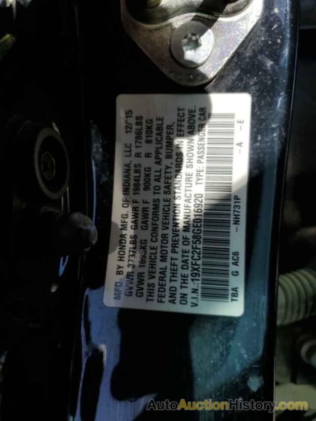 HONDA CIVIC LX, 19XFC2F58GE016920