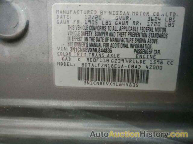 NISSAN VERSA SV, 3N1CN8EVXML844835