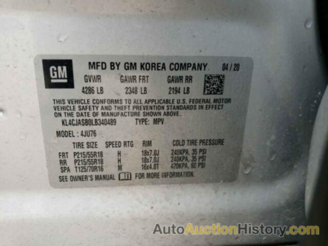 BUICK ENCORE PREFERRED, KL4CJASB0LB340489