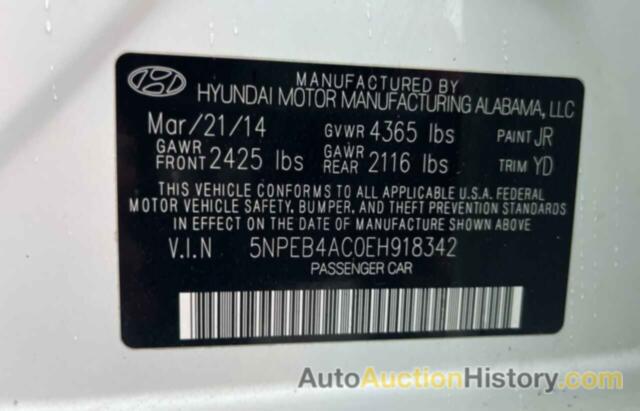 HYUNDAI SONATA GLS, 5NPEB4AC0EH918342