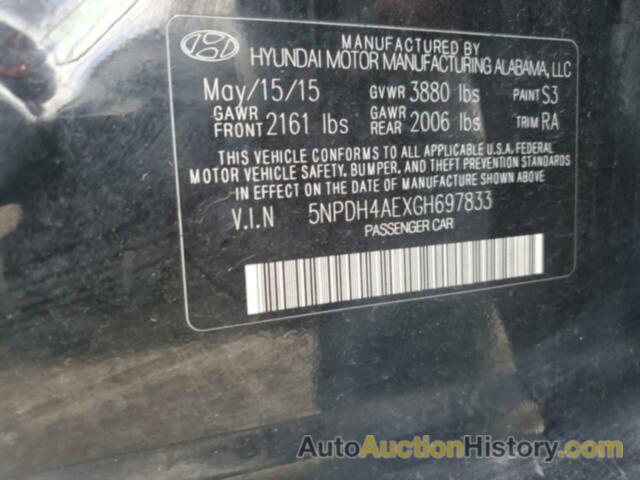 HYUNDAI ELANTRA SE, 5NPDH4AEXGH697833