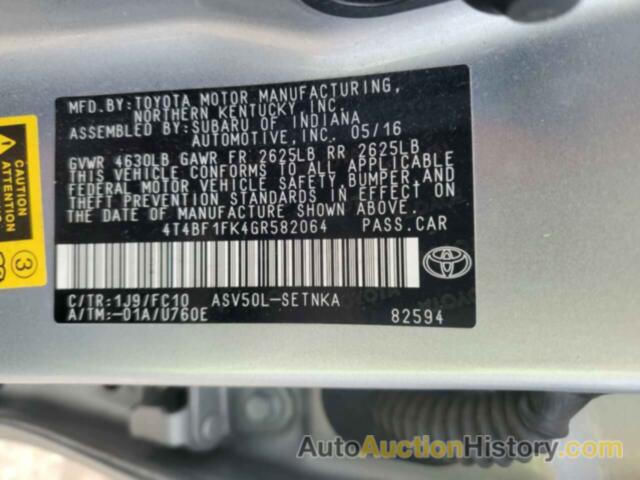 TOYOTA CAMRY LE, 4T4BF1FK4GR582064