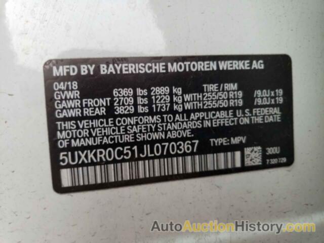 BMW X5 XDRIVE35I, 5UXKR0C51JL070367