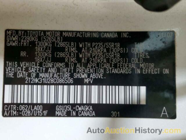 LEXUS RX350 350, 2T2HK31U28C086506