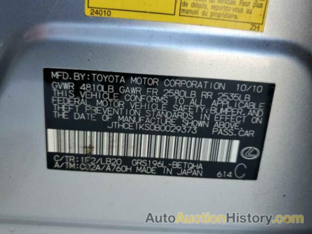 LEXUS GS350 350, JTHCE1KS0B0029373