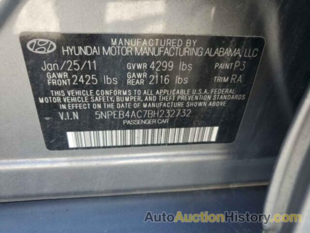 HYUNDAI SONATA GLS, 5NPEB4AC7BH232732