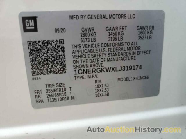 CHEVROLET TRAVERSE LT, 1GNERGKWXLJ319174