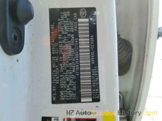 TOYOTA CAMRY HYBRID, 4T1BB3EK6BU127440