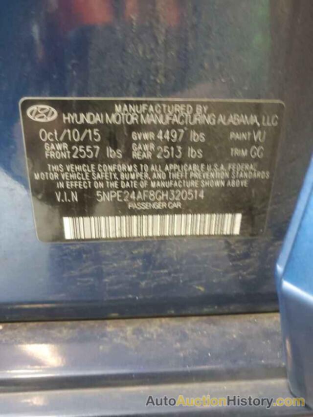 HYUNDAI SONATA SE, 5NPE24AF8GH320514