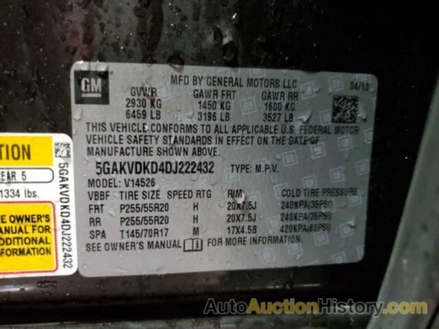 BUICK ENCLAVE, 5GAKVDKD4DJ222432