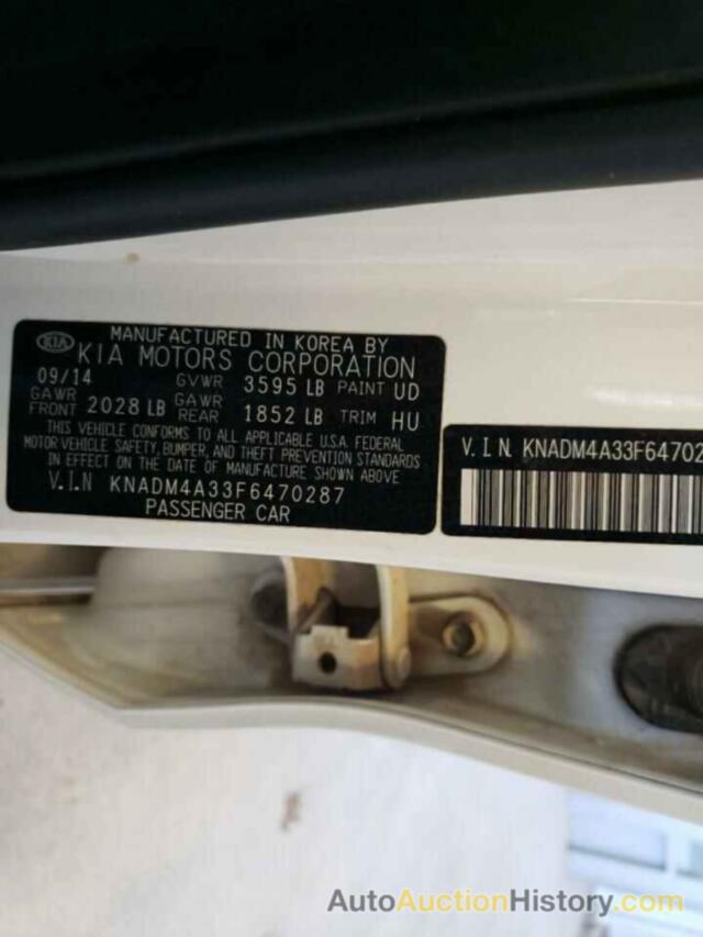 KIA RIO LX, KNADM4A33F6470287