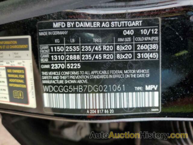 MERCEDES-BENZ GLK-CLASS 350, WDCGG5HB7DG021061