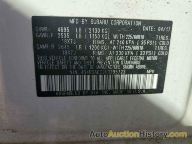 SUBARU OUTBACK 2.5I LIMITED, 4S4BSAKC9H3395723