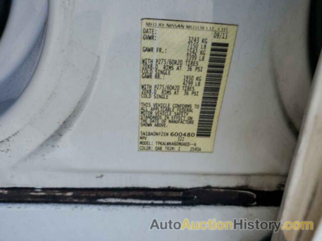 NISSAN ARMADA PLATINUM, 5N1BA0NF2EN600480