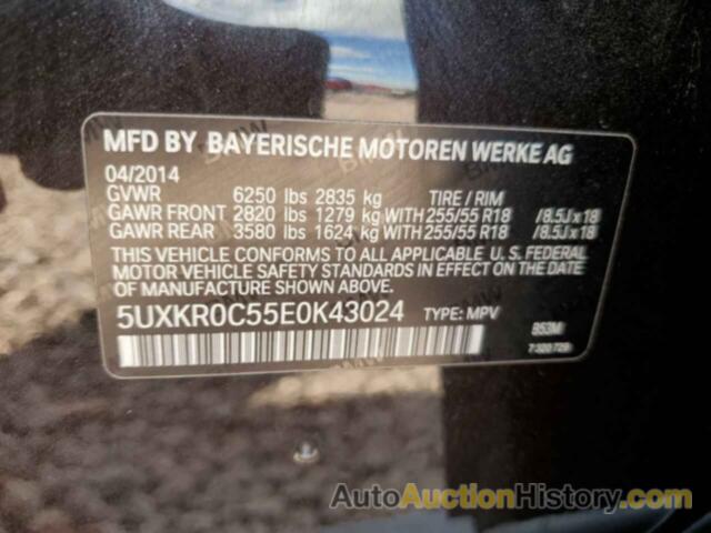 BMW X5 XDRIVE35I, 5UXKR0C55E0K43024