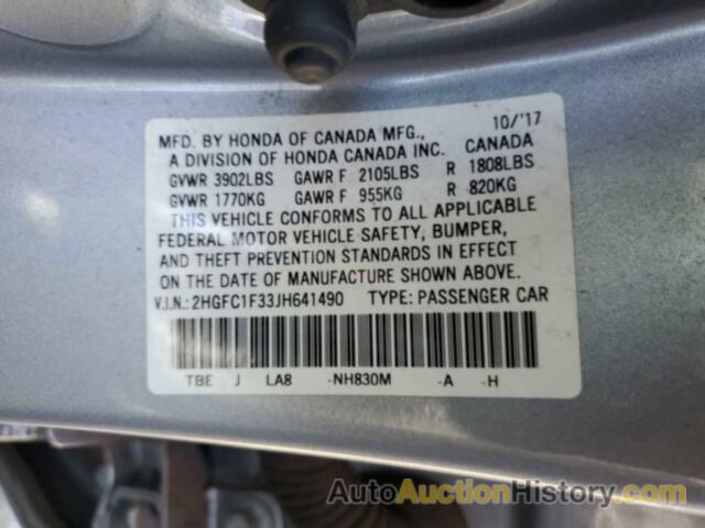 HONDA CIVIC EX, 2HGFC1F33JH641490