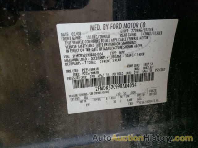 FORD FLEX SEL, 2FMDK52C99BA04054