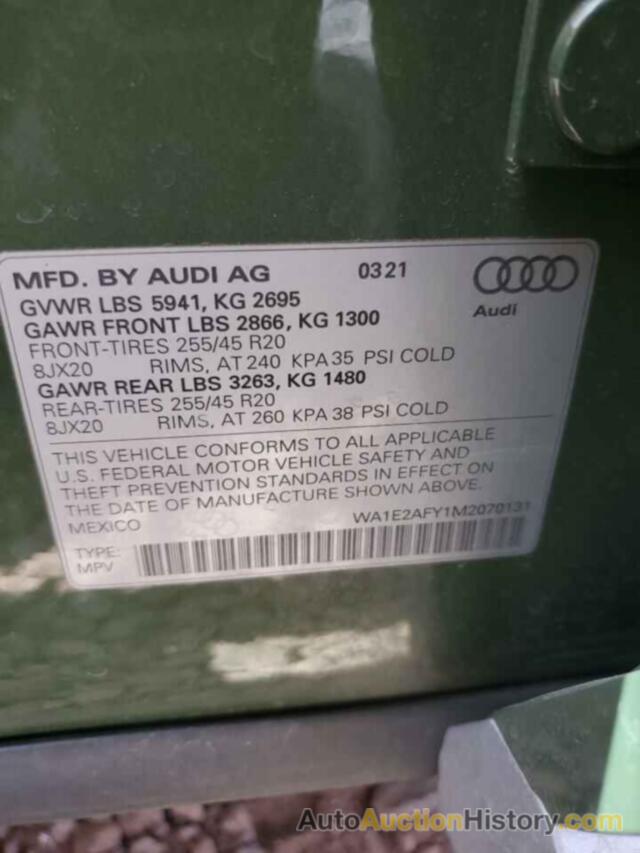 AUDI Q5 PREMIUM PLUS, WA1E2AFY1M2070131