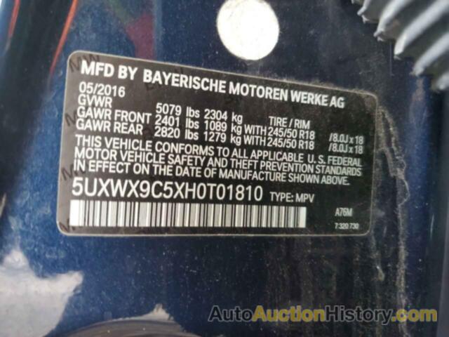 BMW X3 XDRIVE28I, 5UXWX9C5XH0T01810