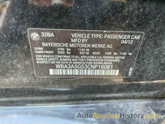 BMW 3 SERIES I, WBA3A5G53CNP16081