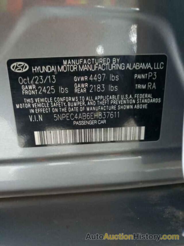 HYUNDAI SONATA SE, 5NPEC4AB6EH837611