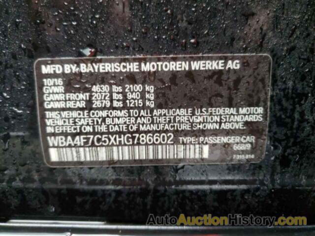 BMW 4 SERIES GRAN COUPE, WBA4F7C5XHG786602