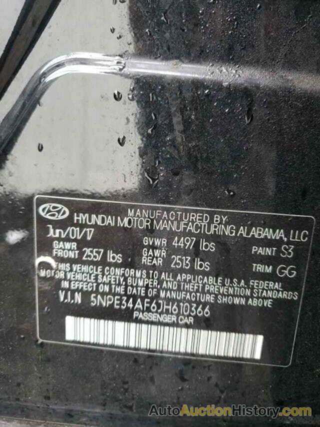 HYUNDAI SONATA SPORT, 5NPE34AF6JH610366