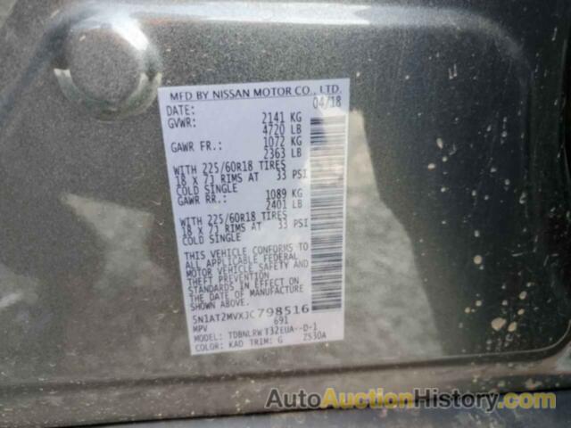 NISSAN ROGUE S, 5N1AT2MVXJC798516