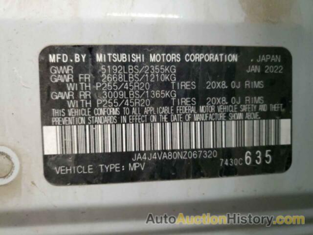 MITSUBISHI OUTLANDER SEL, JA4J4VA80NZ067320