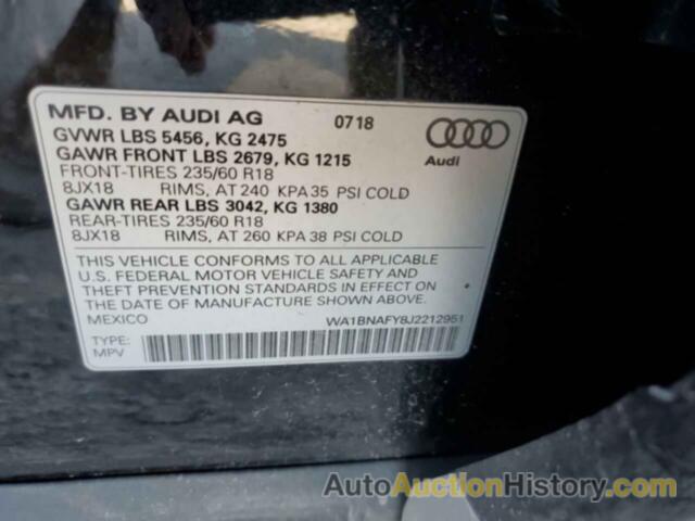 AUDI Q5 PREMIUM PLUS, WA1BNAFY8J2212951