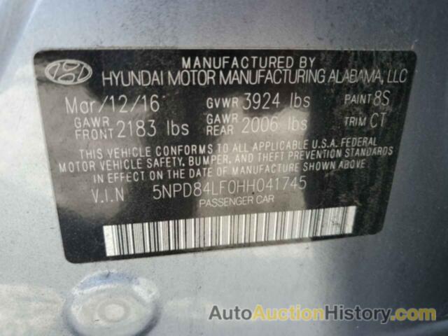 HYUNDAI ELANTRA SE, 5NPD84LF0HH041745