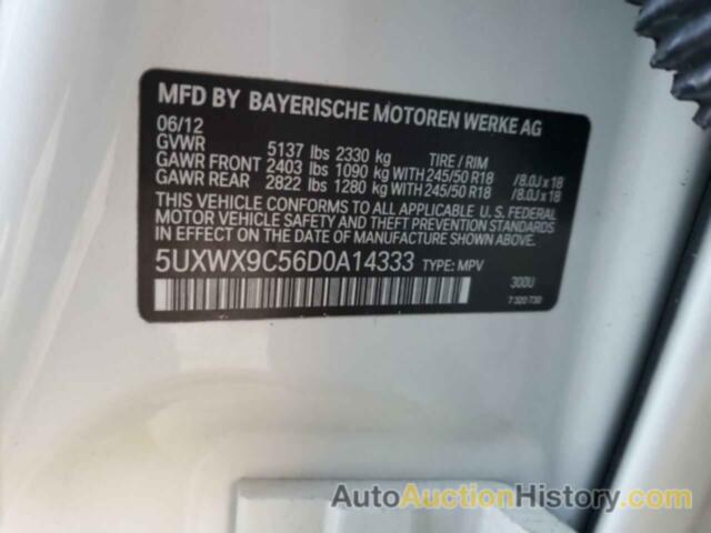 BMW X3 XDRIVE28I, 5UXWX9C56D0A14333