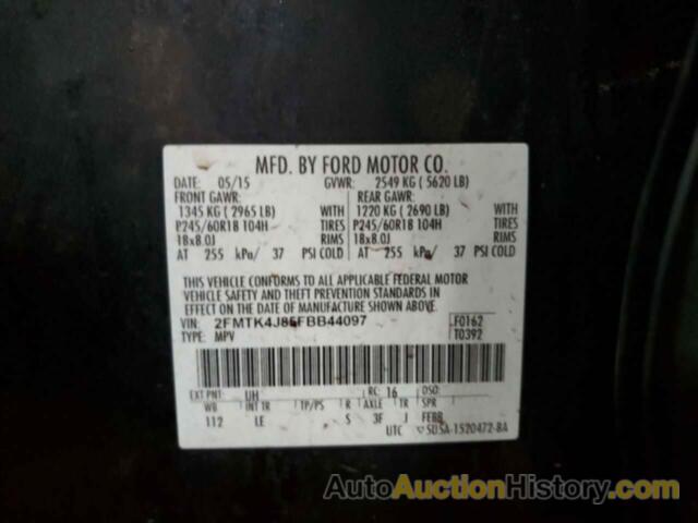 FORD EDGE SEL, 2FMTK4J85FBB44097