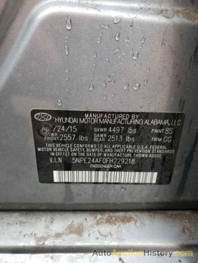 HYUNDAI SONATA SE, 5NPE24AF0FH229218