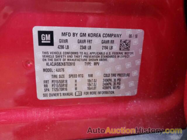 BUICK ENCORE PREFERRED, KL4CJASB2KB703910