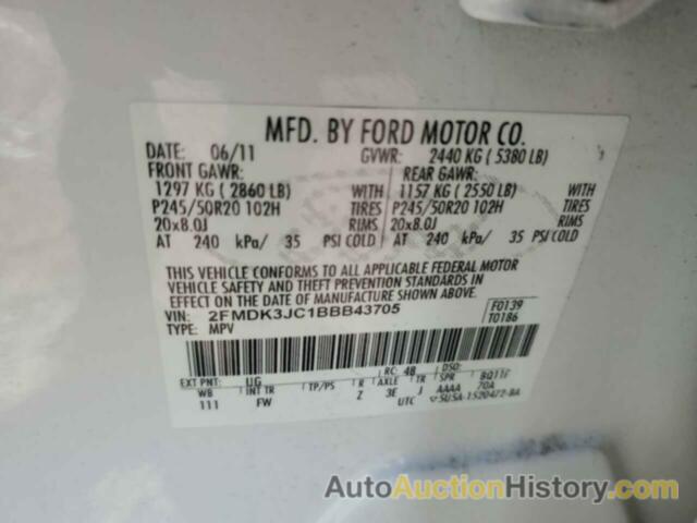 FORD EDGE SEL, 2FMDK3JC1BBB43705