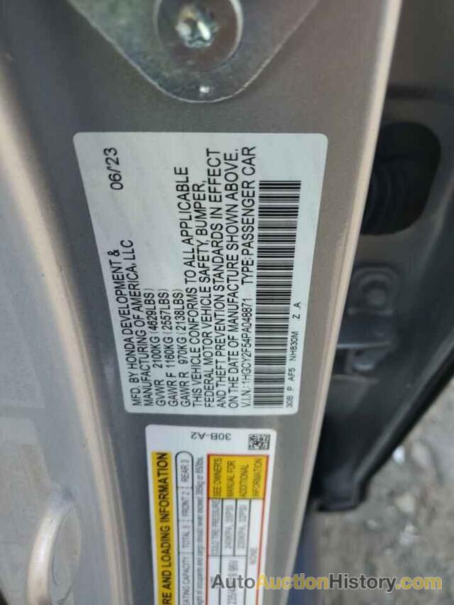 HONDA ACCORD HYBRID SPORT, 1HGCY2F54PA048871