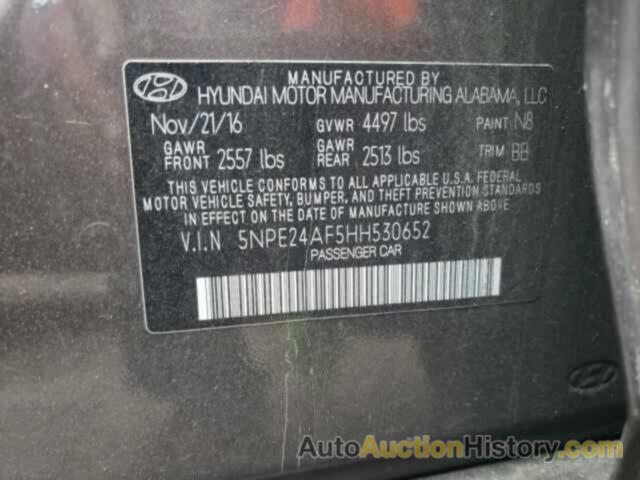 HYUNDAI SONATA SE, 5NPE24AF5HH530652