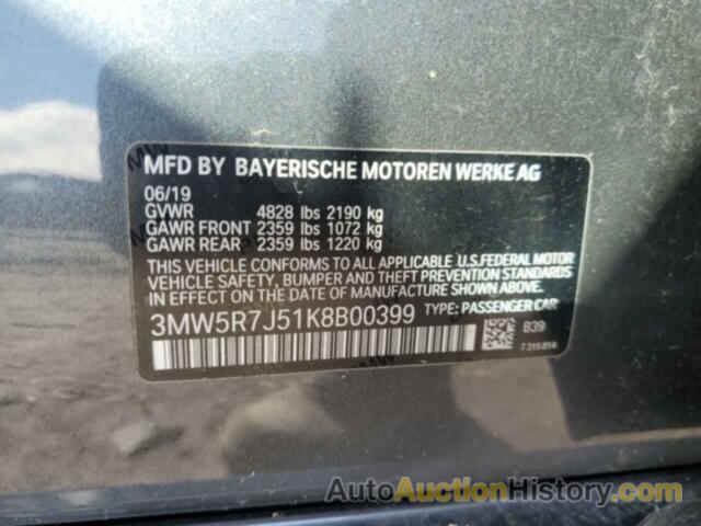 BMW 3 SERIES, 3MW5R7J51K8B00399