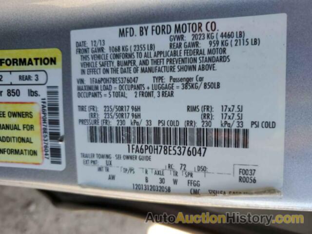 FORD FUSION SE, 1FA6P0H78E5376047