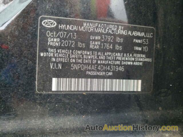 HYUNDAI ELANTRA GLS, 5NPDH4AE4DH431946