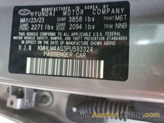 HYUNDAI ELANTRA SEL, KMHLM4AG3PU593324