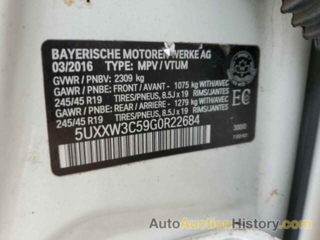 BMW X4 XDRIVE28I, 5UXXW3C59G0R22684